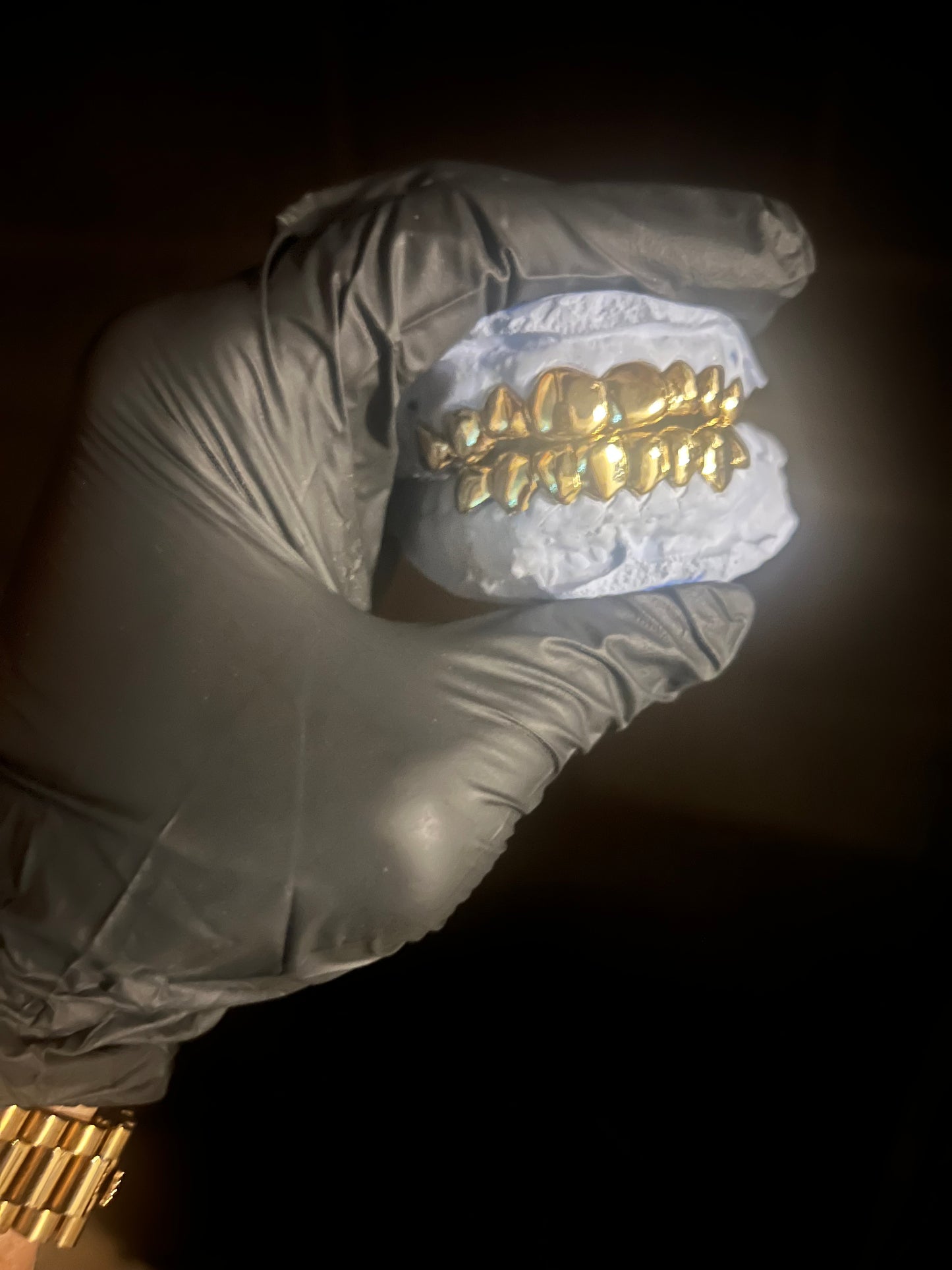 NPG Dental Gold Grillz Top Or Bottom Perm-Cut