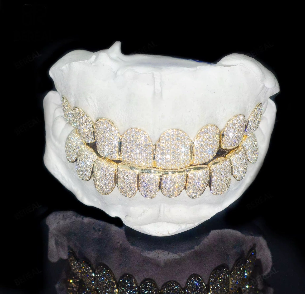Custom VVS Diamond Moissanite Honeycomb Grillz