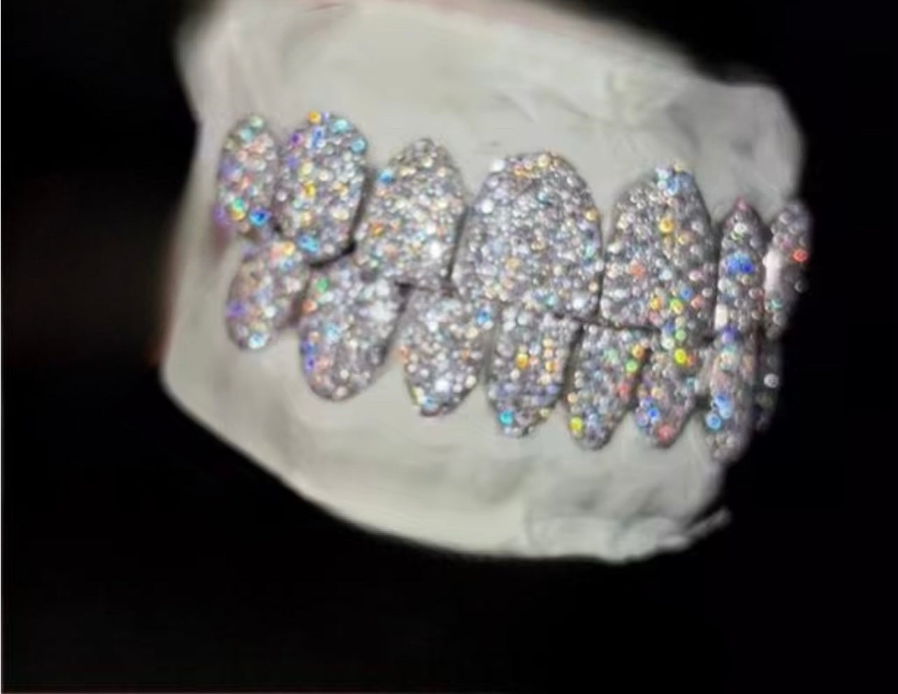Custom VVS Diamond Moissanite Honeycomb Grillz