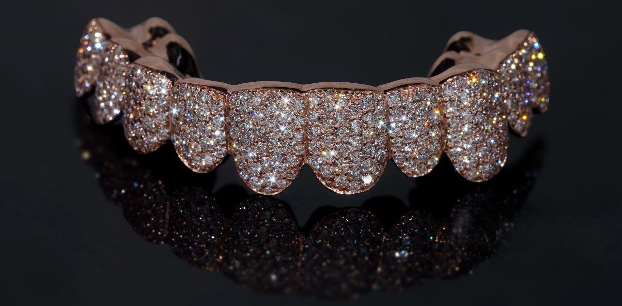 Custom VVS Diamond Moissanite Honeycomb Grillz
