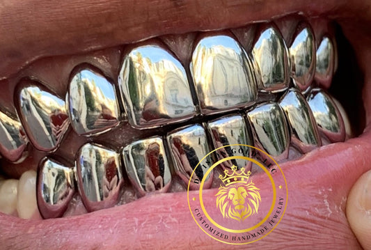 965 High Purity Silver Real Solid silver Grillz Top Or Bottom Perm-Cut Grills