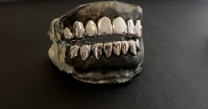 965 High Purity Silver Real Solid silver Grillz Top Or Bottom Perm-Cut Grills